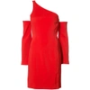 MUGLER Red asymmetrical dress,dressing gownR771428