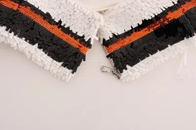 Dolce & Gabbana Sequined Striped Wool Bustier Top In Multi