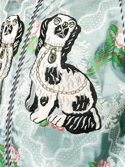 Shop Gucci Floral Jacquard Embroidered Bomber - Multicolour