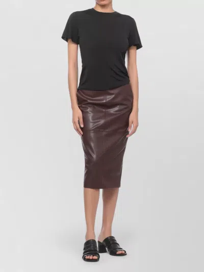 Ash High Heel Mules Ruched Front Drape In Black