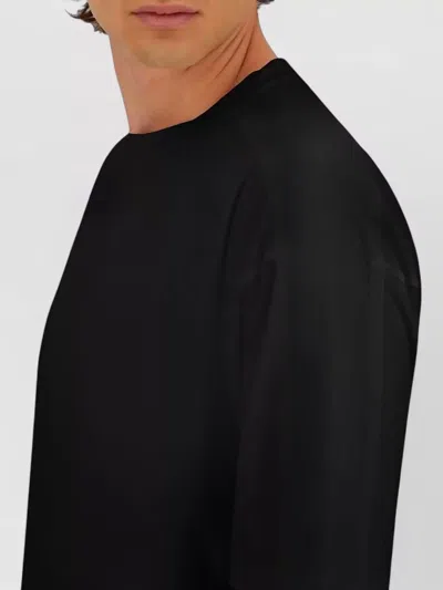 Herno Stretch-cotton Jersey T-shirt With Scuba Details In Black