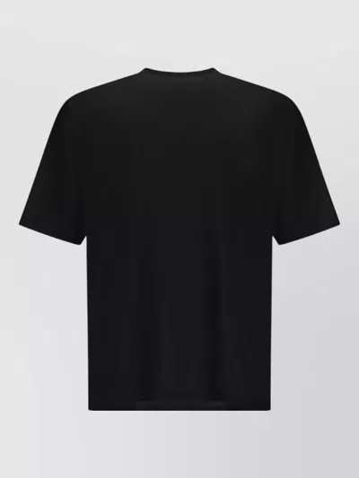 Herno Stretch-cotton Jersey T-shirt With Scuba Details In Black