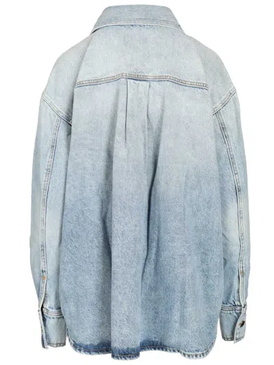 Icon Denim Oversized Denim Jacket In Blue