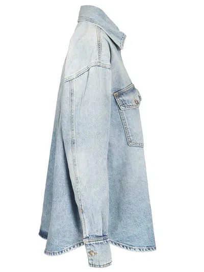 Icon Denim Oversized Denim Jacket In Blue