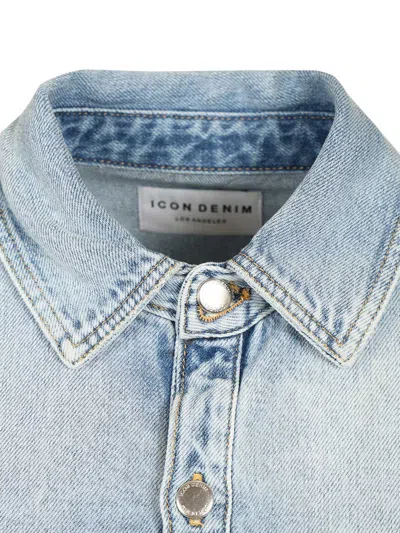 Icon Denim Oversized Denim Jacket In Blue