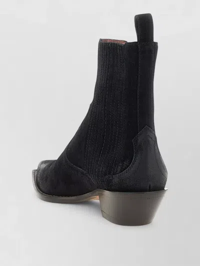 Sonora Hernan Ankle Boots Pointed Toe Pull Tab In Black