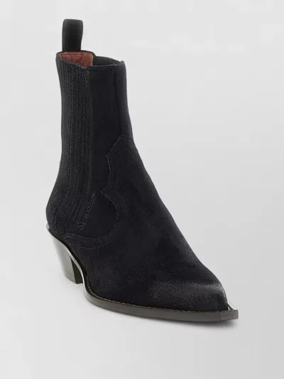 Sonora Hernan Ankle Boots Pointed Toe Pull Tab In Black