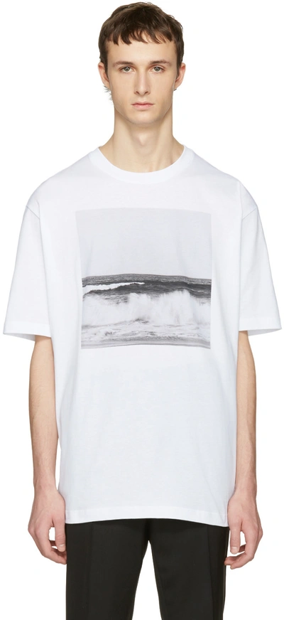 Raf Simons White Dressing Gownrt Mapplethorpe Edition Waves T-shirt