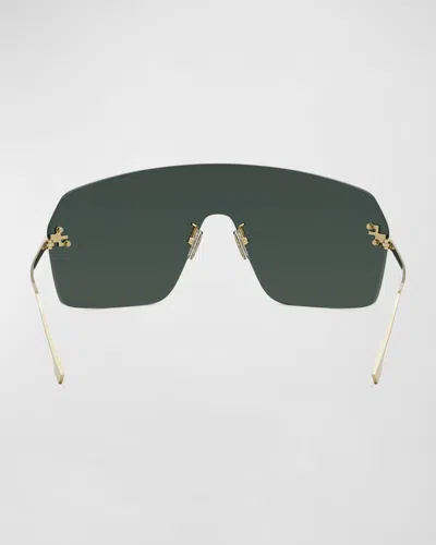 Fendi Men's  Roma 53mm Rimless Rectangular Sunglasses In Gray