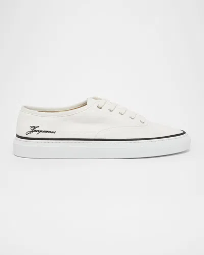 Jacquemus Les Fefe Low Top Sneakers Rubber Sole In White