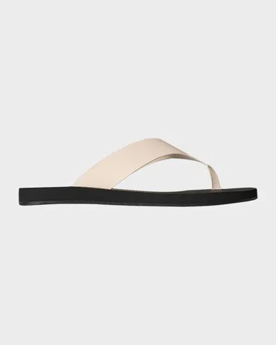 The Row Dune Classic Leather Thong Sandals In Blue