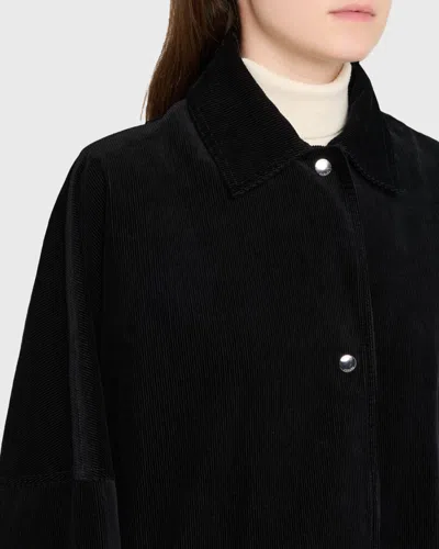 Totême Toteme Organic Cotton Corduroy Overshirt Jacket In Black