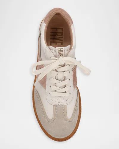 Frye Milly Mixed Leather Low-top Sneakers In Multi