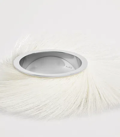 Alaïa Blade Bangle In White