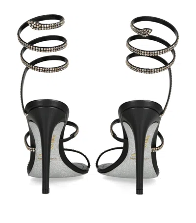 René Caovilla Leather Embellished Cleo Ii Heeled Sandals 105 In Black