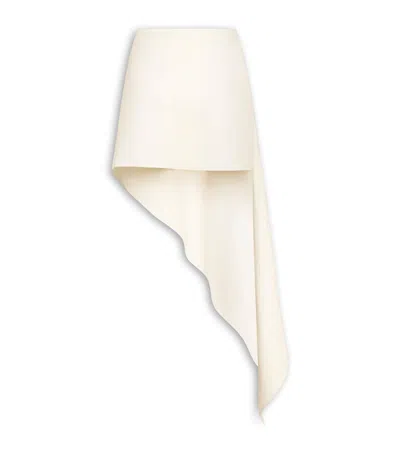 Alaïa Poplin Pointed Skirt In Red