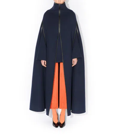 Alaïa Wool Cape In Blue
