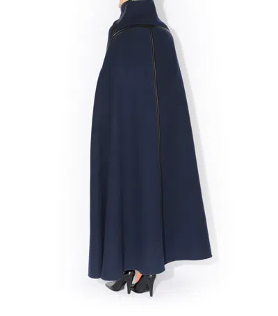 Alaïa Wool Cape In Blue
