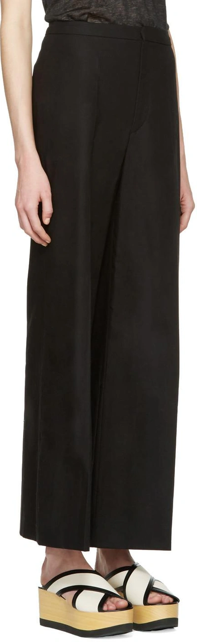 Shop Isabel Marant Black Cotton Spanel Trousers