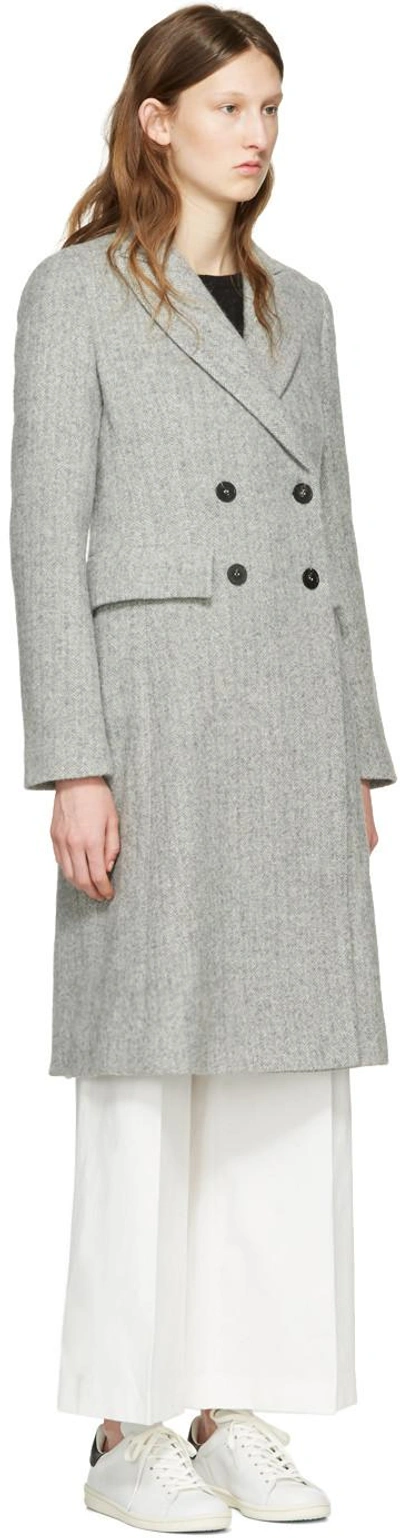 Shop Isabel Marant Grey Danki K Coat