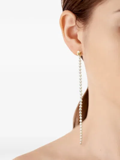 Shihara Node Circle-shaped Matte Stud In Gold