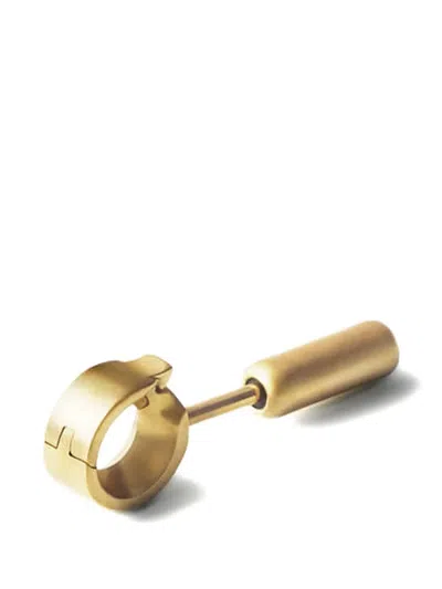 Shihara Node Circle-shaped Matte Stud In Gold