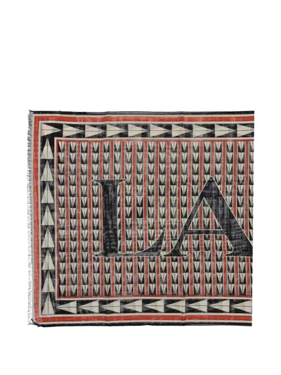 Lanvin Geometric Pattern Scarf In Multi