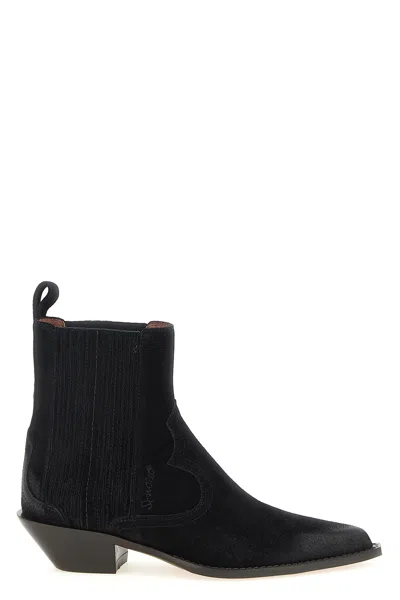 Sonora Hernan Ankle Boots Pointed Toe Pull Tab In Black
