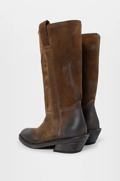 Ann Demeulemeester Laxit Pull On Boots In Brown