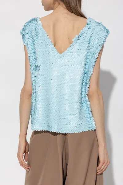 Dries Van Noten Sequined T-shirt In Blue