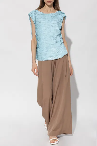 Dries Van Noten Sequined T-shirt In Blue