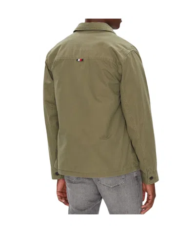 Tommy Hilfiger Man Shirt Military Green Size L Cotton