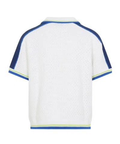 Casablanca Contrasting Trims Chest Pocket Logo-embroidered Short-sleeve Button-up Shirt In Multi