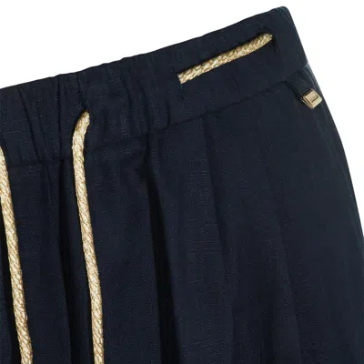 Herno Drawstring Wide-leg Pants In Blue