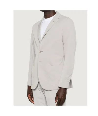 Herno Single-breasted Seersucker Blazer In Multi