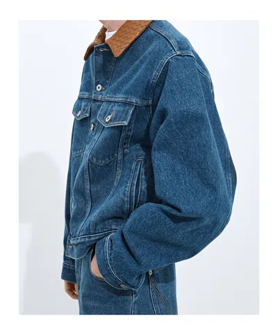 Bottega Veneta Denim Jacket Front Pockets Long Sleeves Collar In Blue