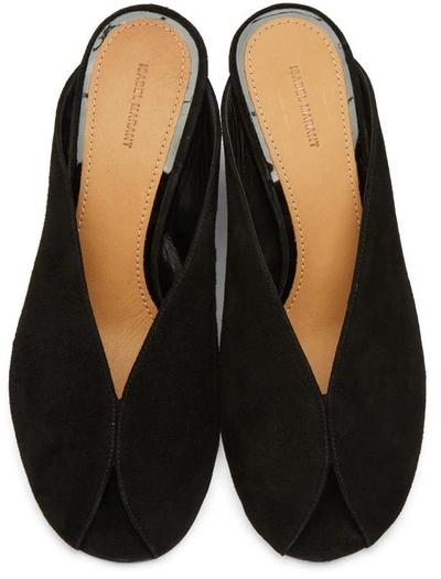 Shop Isabel Marant Black Suede Measha Mules