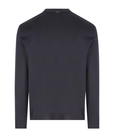 Herno Double-layer Long-sleeve T-shirt In Blue