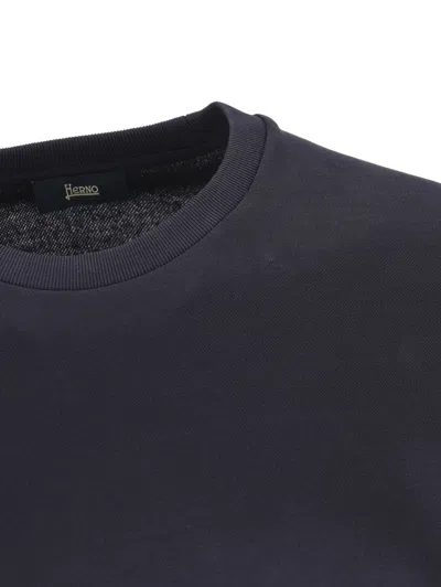 Herno Double-layer Long-sleeve T-shirt In Blue