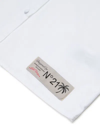 N°21 N21 Kids Logo Patch Sleeveless Shirt In Blue
