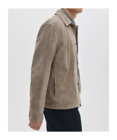 Rag & Bone Polo-collar Jacket In Brown