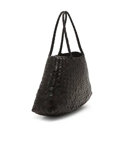 Dragon Diffusion Woven Handbag In Black