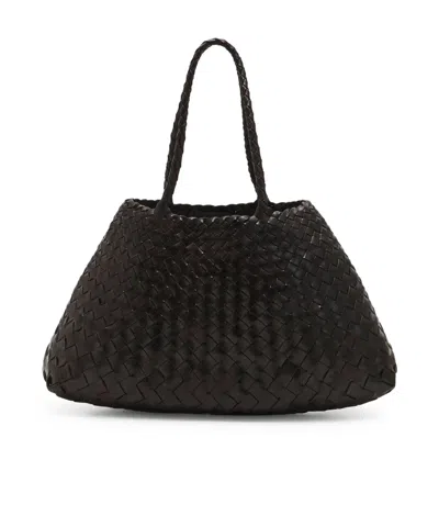 Dragon Diffusion Woven Handbag In Black