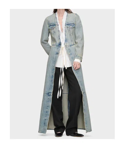 Maison Margiela Patchwork Tie-detail Coat In Multi