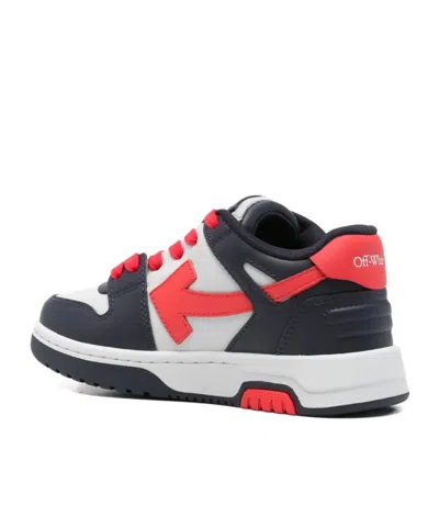 Off-white Round-toe Lace-up Sneakers In Multi