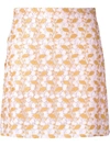 GIAMBATTISTA VALLI floral macramé straight skirt,NURTROCKENREINIGUNG