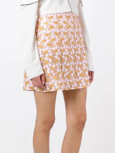 Shop Giambattista Valli Floral Macramé Straight Skirt