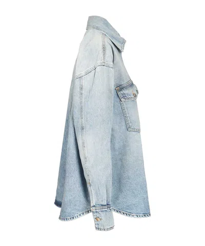 Icon Denim Oversized Denim Jacket In Blue