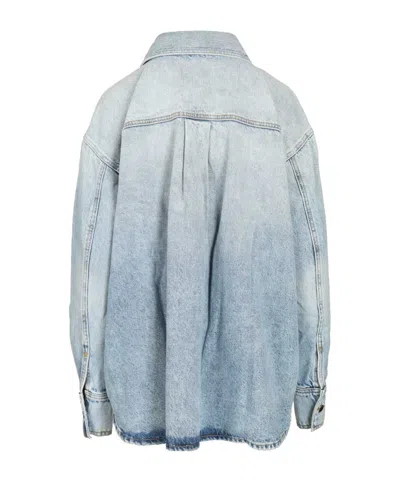 Icon Denim Oversized Denim Jacket In Blue