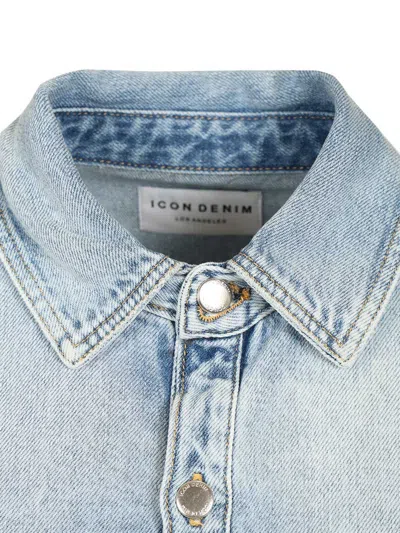 Icon Denim Oversized Denim Jacket In Blue